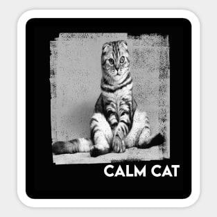 Calm cute cat Sticker